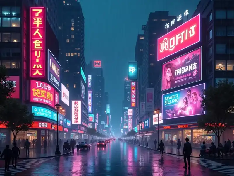 Neon Rush: Cyberpunk pokie artwork at Skycrown Casino
